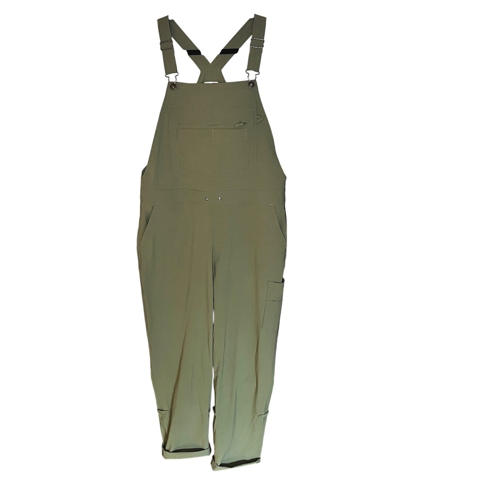 Duluth Trading Co Heirloom Gardening Overalls Olive Green Ripstop Womens M X 31 - Picture 1 of 8